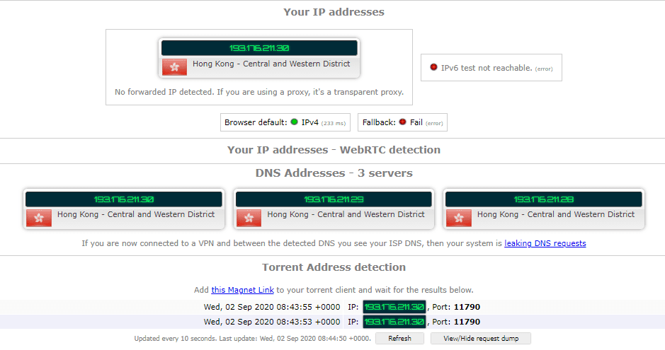 Torrenting Leak Test – ExpressVPN Hong Kong