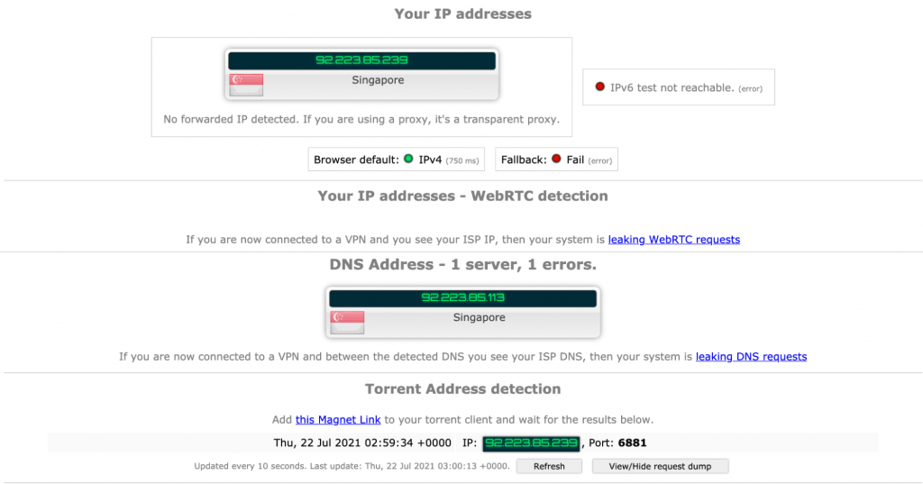 Torrenting Leak Test – Avast VPN Singapore